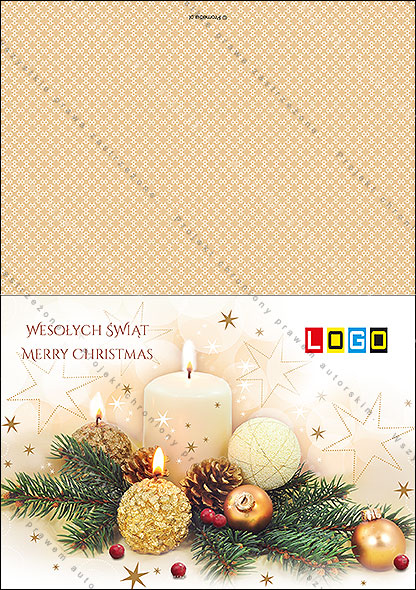 Kartki świąteczne nieskładane - BN1-125 awers