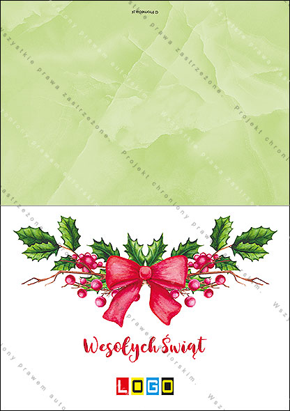 Kartki świąteczne nieskładane - BN1-138 awers