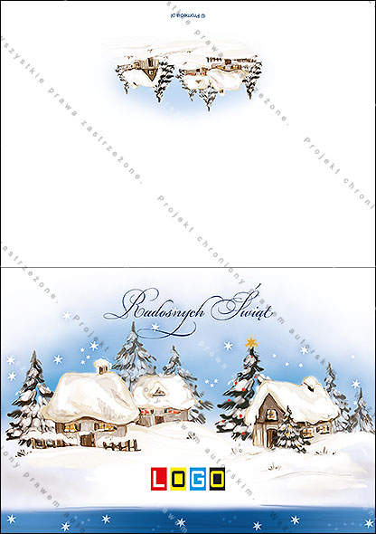 Kartki świąteczne nieskładane - BN1-240 awers