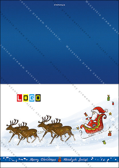 Kartki świąteczne nieskładane - BN1-319 awers