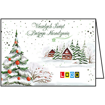 Kartki świąteczne BN1-327 dla firm z Twoim LOGO - Karnet składany BN1