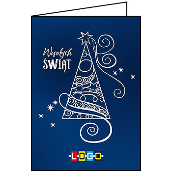 Kartki świąteczne BN1-374 dla firm z Twoim LOGO - Karnet składany BN1