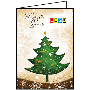 Kartki świąteczne BN1-379 dla firm z Twoim LOGO - Karnet składany BN1