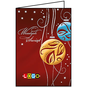 Kartki świąteczne BN1-397 dla firm z Twoim LOGO - Karnet składany BN1