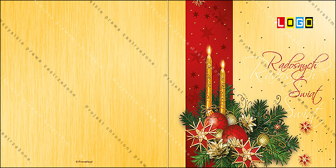 Kartki świąteczne nieskładane - BN2-068 awers