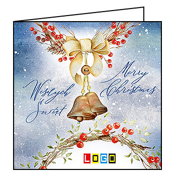 Kartki świąteczne BN2-204 dla firm z Twoim LOGO - Karnet składany BN2