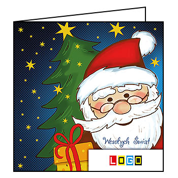 Kartki świąteczne BN2-218 dla firm z Twoim LOGO - Karnet składany BN2