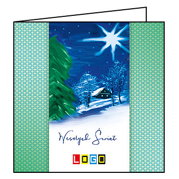 Kartki świąteczne BN2-220 dla firm z Twoim LOGO - Karnet składany BN2