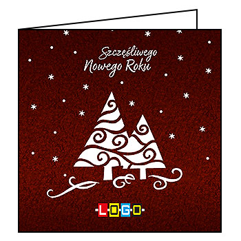 Kartki świąteczne BN2-228 dla firm z Twoim LOGO - Karnet składany BN2