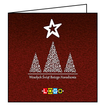 Kartki świąteczne BN2-233 dla firm z Twoim LOGO - Karnet składany BN2