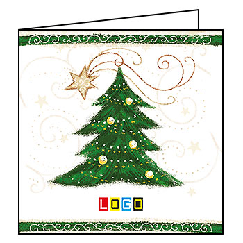 Kartki świąteczne BN2-234 dla firm z Twoim LOGO - Karnet składany BN2