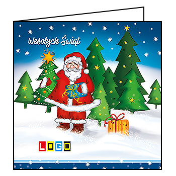 Kartki świąteczne BN2-236 dla firm z Twoim LOGO - Karnet składany BN2