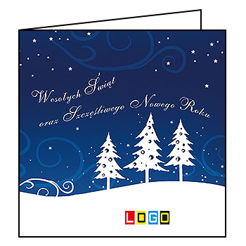 Kartki świąteczne BN2-238 dla firm z Twoim LOGO - Karnet składany BN2
