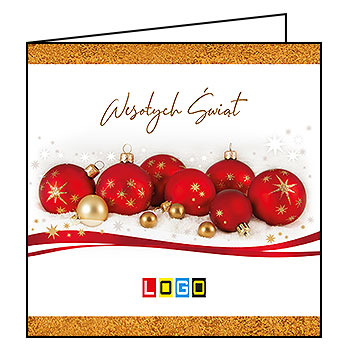 Kartki świąteczne BN2-242 dla firm z Twoim LOGO - Karnet składany BN2