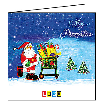 Kartki świąteczne BN2-245 dla firm z Twoim LOGO - Karnet składany BN2