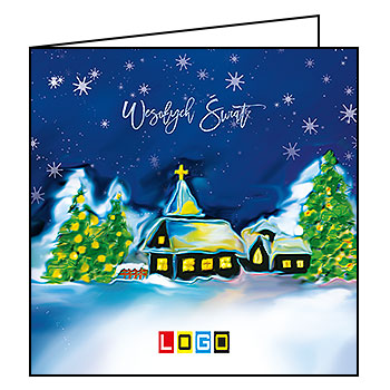 Kartki świąteczne BN2-246 dla firm z Twoim LOGO - Karnet składany BN2