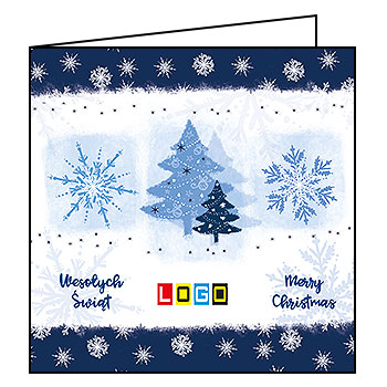 Kartki świąteczne BN2-249 dla firm z Twoim LOGO - Karnet składany BN2