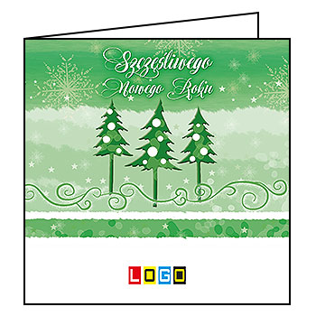 Kartki świąteczne BN2-255 dla firm z Twoim LOGO - Karnet składany BN2
