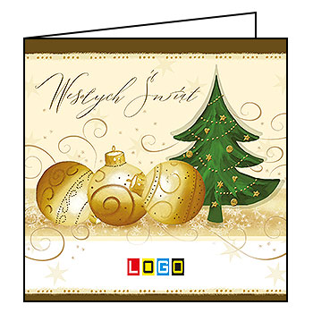 Kartki świąteczne BN2-272 dla firm z Twoim LOGO - Karnet składany BN2