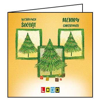 Kartki świąteczne BN2-277 dla firm z Twoim LOGO - Karnet składany BN2
