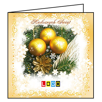 Kartki świąteczne BN2-297 dla firm z Twoim LOGO - Karnet składany BN2