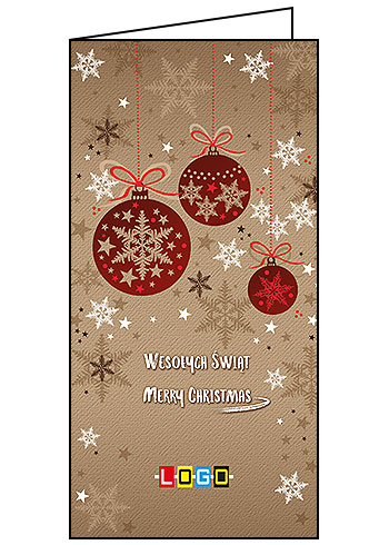 Kartki świąteczne BN3-011 dla firm z Twoim LOGO - Karnet składany BN3