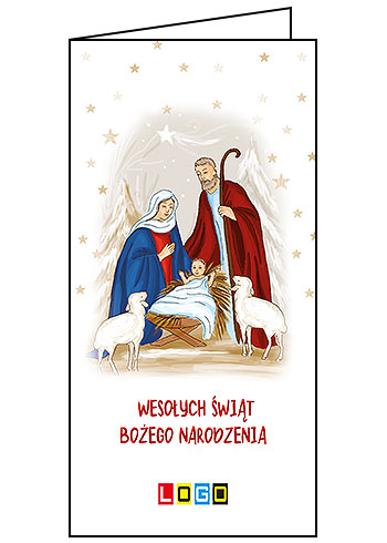 Kartki świąteczne BN3-044 dla firm z Twoim LOGO - Karnet składany BN3