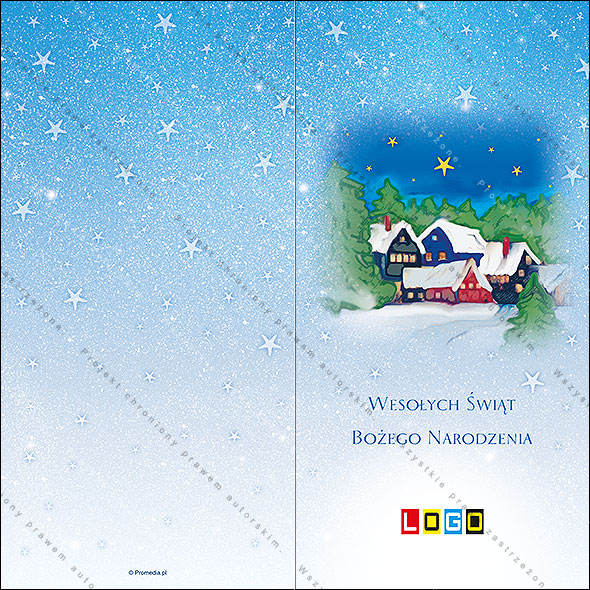 Kartki świąteczne nieskładane - BN3-060 awers