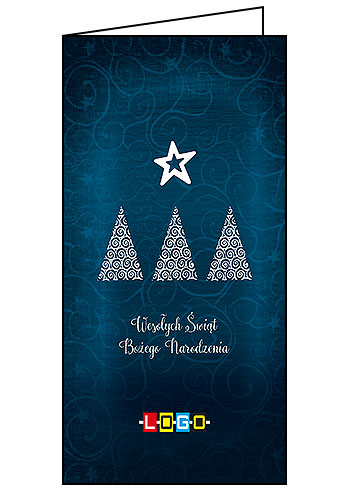 Kartki świąteczne BN3-061 dla firm z Twoim LOGO - Karnet składany BN3
