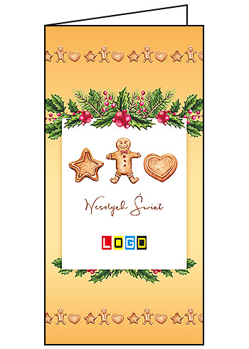 Kartki świąteczne BN3-069 dla firm z Twoim LOGO - Karnet składany BN3