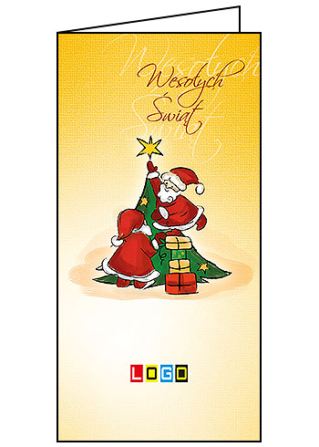 Kartki świąteczne BN3-071 dla firm z Twoim LOGO - Karnet składany BN3