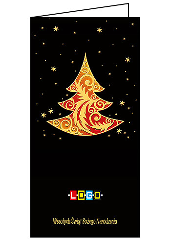 Kartki świąteczne BN3-091 dla firm z Twoim LOGO - Karnet składany BN3