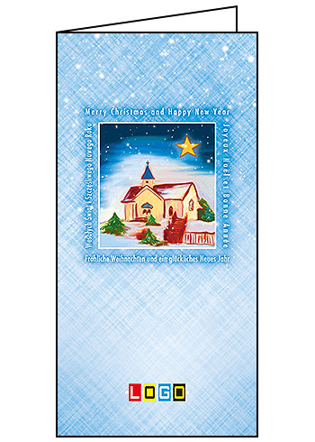 Kartki świąteczne BN3-100 dla firm z Twoim LOGO - Karnet składany BN3