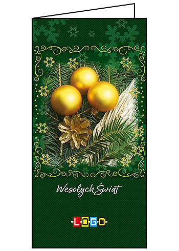 Kartki świąteczne BN3-201 dla firm z Twoim LOGO - Karnet składany BN3