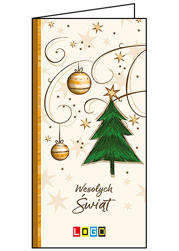 Kartki świąteczne BN3-215 dla firm z Twoim LOGO - Karnet składany BN3