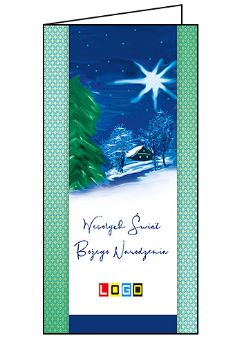 Kartki świąteczne BN3-220 dla firm z Twoim LOGO - Karnet składany BN3