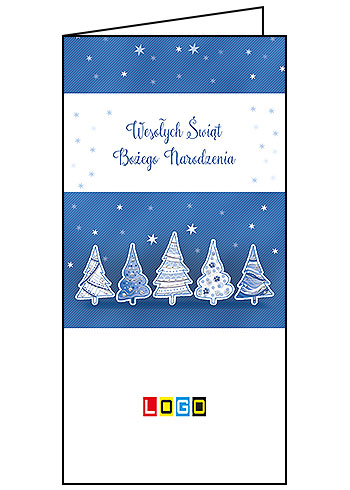 Kartki świąteczne BN3-227 dla firm z Twoim LOGO - Karnet składany BN3
