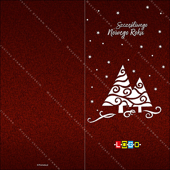 Kartki świąteczne nieskładane - BN3-228 awers