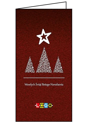 Kartki świąteczne BN3-233 dla firm z Twoim LOGO - Karnet składany BN3
