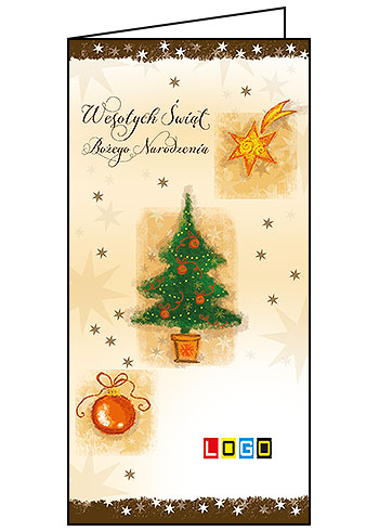 Kartki świąteczne BN3-237 dla firm z Twoim LOGO - Karnet składany BN3