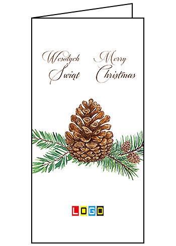 Kartki świąteczne BN3-252 dla firm z Twoim LOGO - Karnet składany BN3