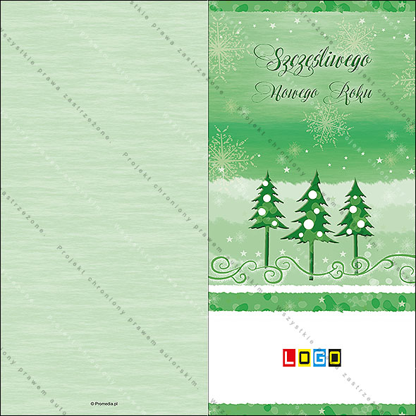 Kartki świąteczne nieskładane - BN3-255 awers