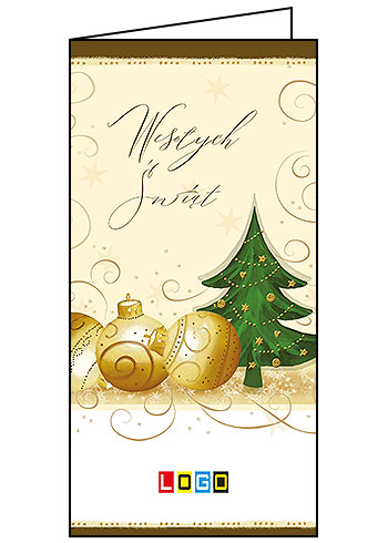 Kartki świąteczne BN3-272 dla firm z Twoim LOGO - Karnet składany BN3