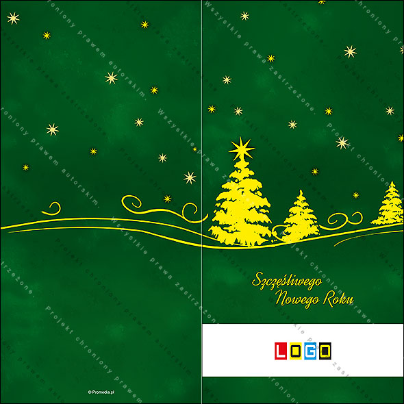 Kartki świąteczne nieskładane - BN3-273 awers