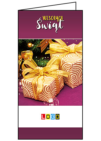 Kartki świąteczne BN3-280 dla firm z Twoim LOGO - Karnet składany BN3