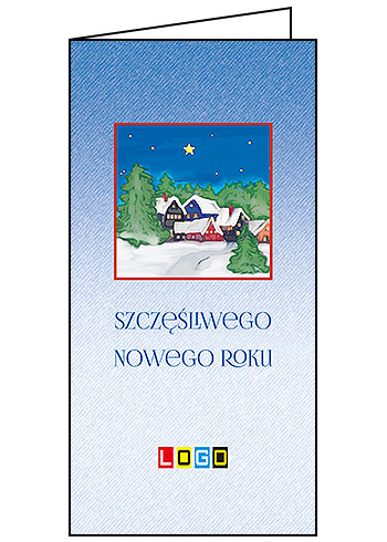 Kartki świąteczne BN3-291 dla firm z Twoim LOGO - Karnet składany BN3
