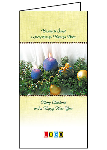 Kartki świąteczne BN3-296 dla firm z Twoim LOGO - Karnet składany BN3