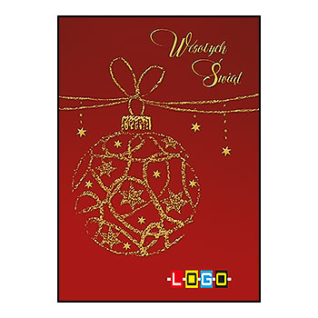 Kartki świąteczne BZ1-001 dla firm z Twoim LOGO - Karnet składany BZ1