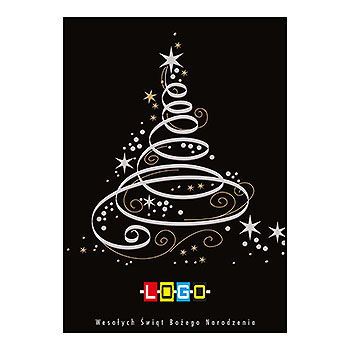 Kartki świąteczne BZ1-005 dla firm z Twoim LOGO - Karnet składany BZ1