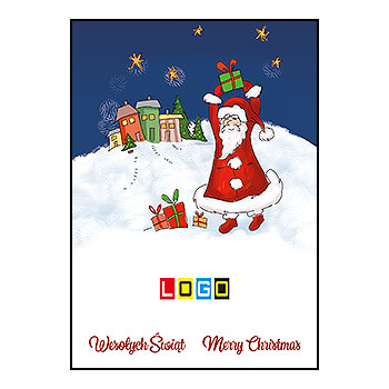 Kartki świąteczne BZ1-034 dla firm z Twoim LOGO - Karnet składany BZ1